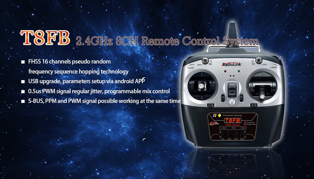 RadioLink T8FB 8チャンネルラジコン Amazon.com: Radiolink T8FB 8 Channels 2.4GHz RC Remote Transmitter